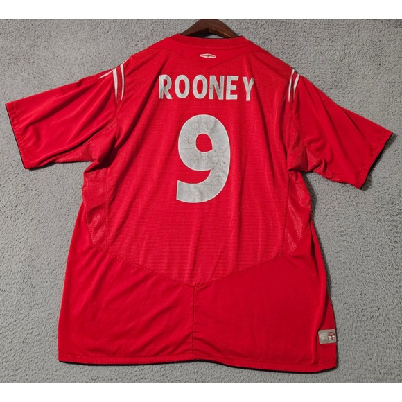 England 2004 2006 Away Football Shirt Jersey Umbro Wayne Rooney Size XL - Picture 3 of 10